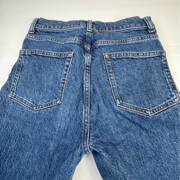 Reformation Jeans Women's Size 25 Blue Cotton Lisa High Rise Straight Stretch - Picture 8 of 16